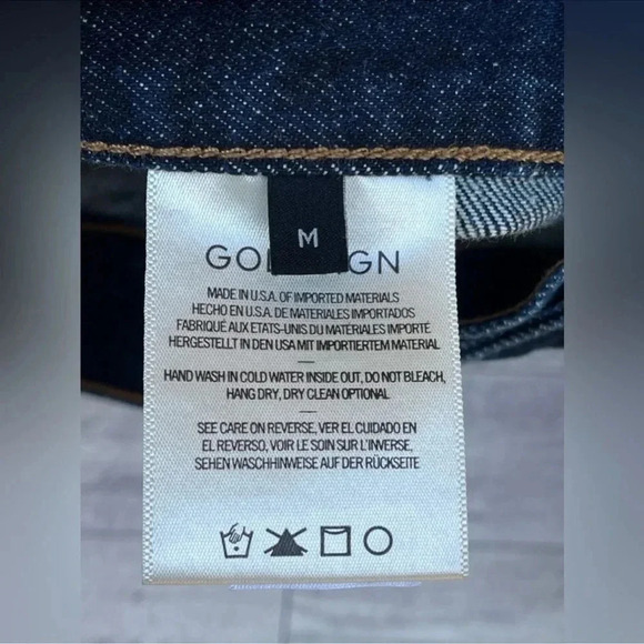 Goldsign The Pleat Cropped Denim Jacket size medium - Picture 10 of 12